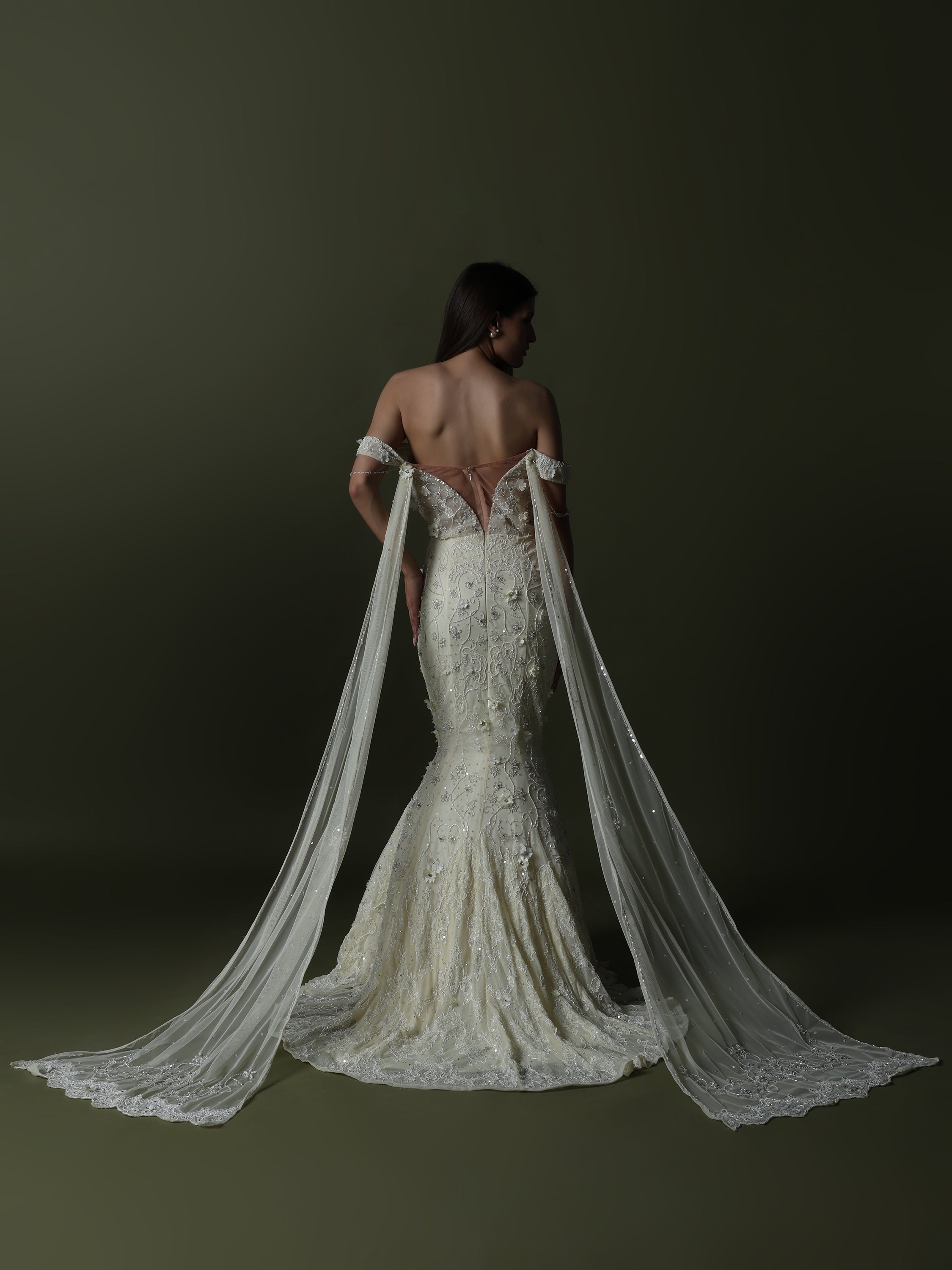 Saboroma - 4386 Embellished Sheer Cutout Back Mermaid Gown main image 0